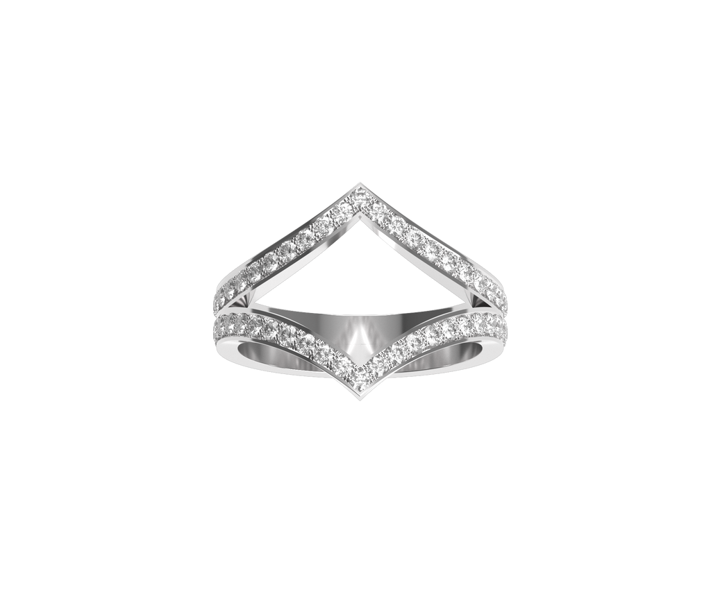 Bague Double arrow
