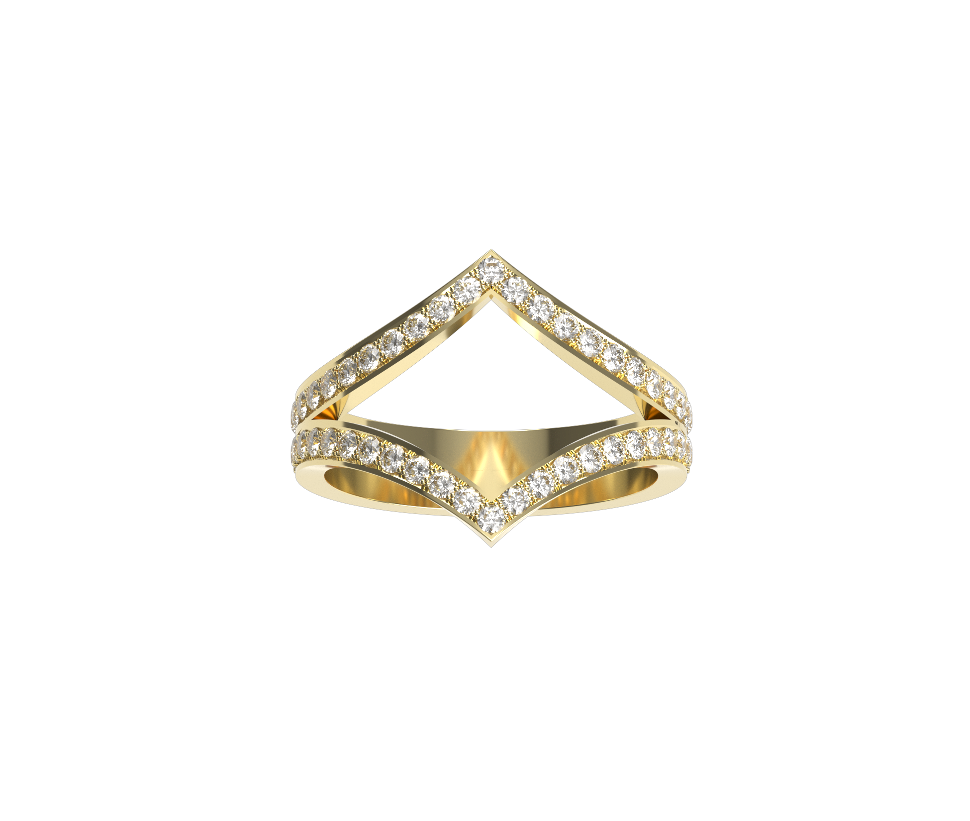 Bague Double arrow