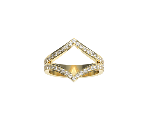 Bague Double arrow