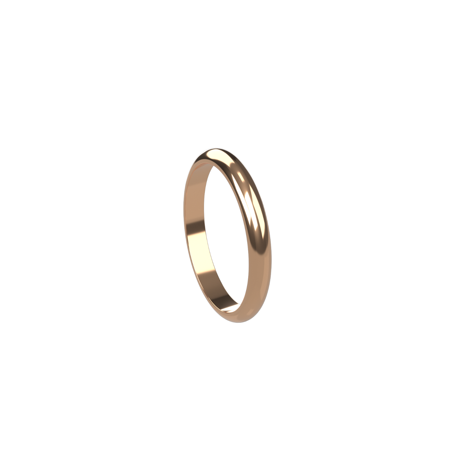 3mm half-round wedding band