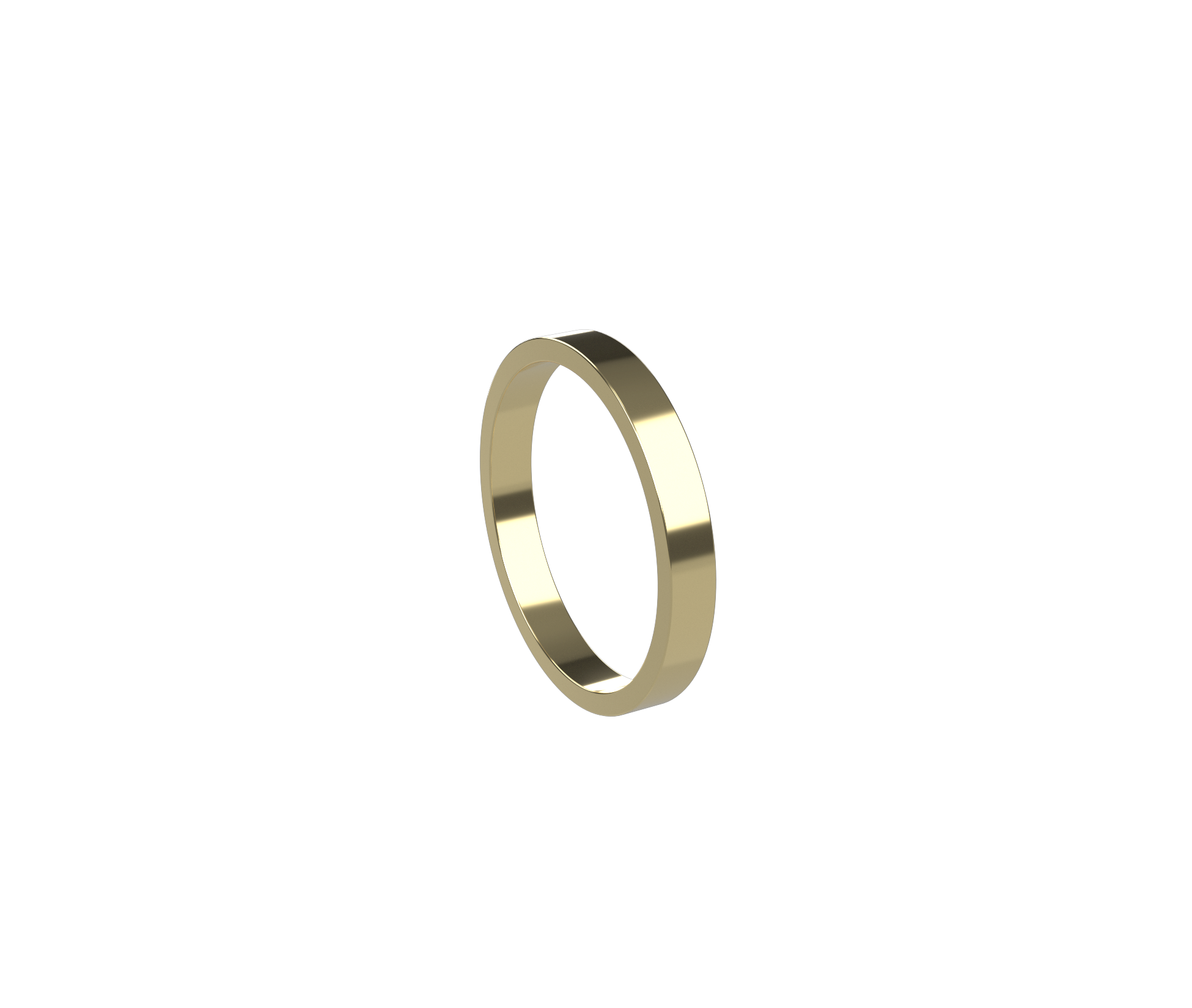 2.5mm flat wedding band