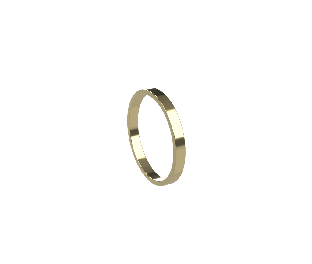 2mm flat wedding band