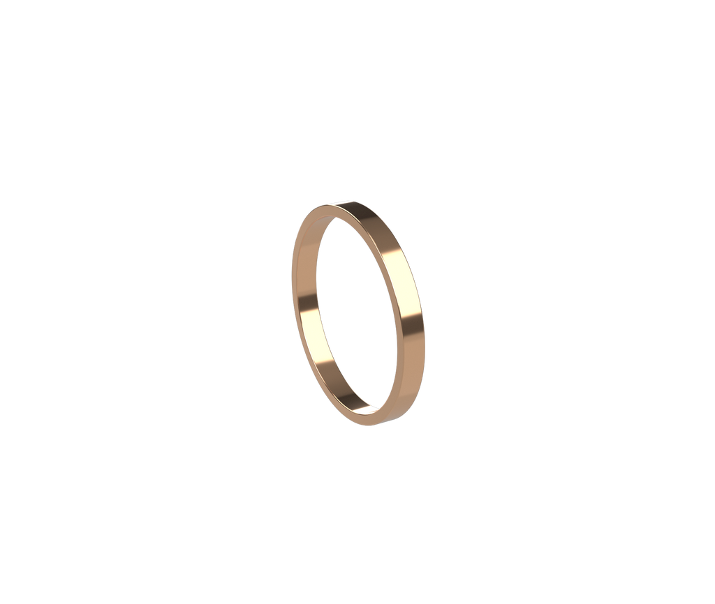 2mm flat wedding band