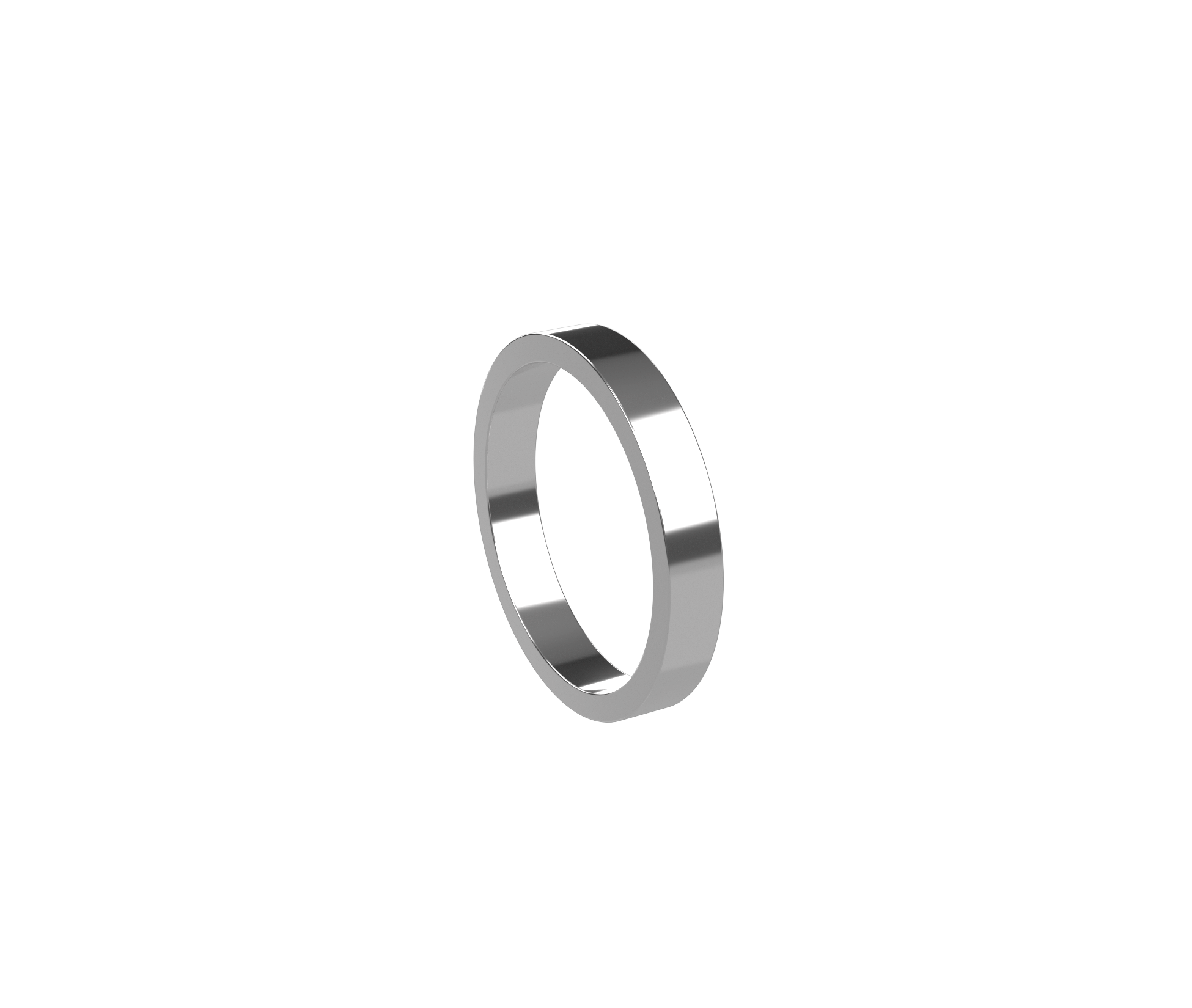 3mm flat wedding band