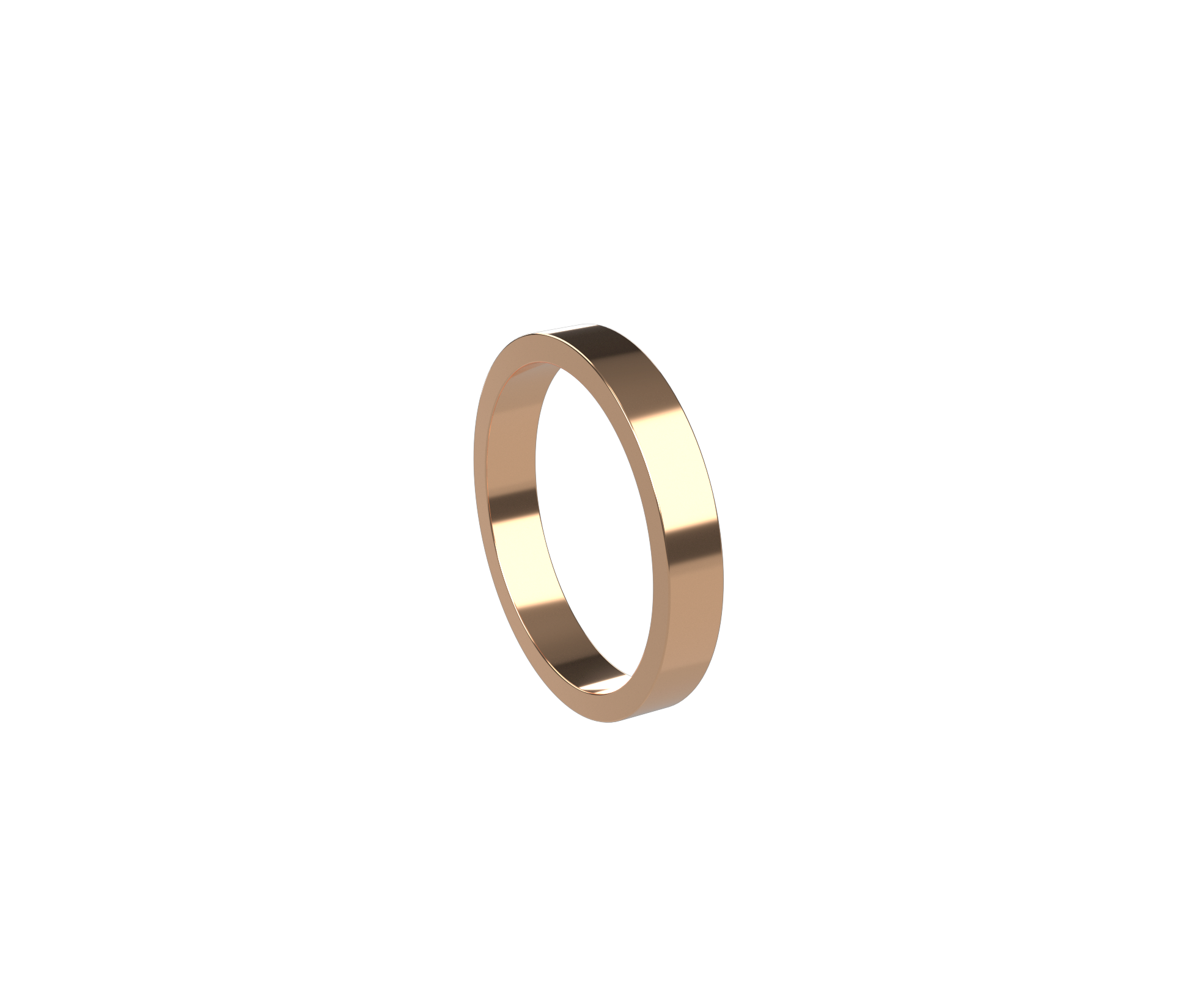 3mm flat wedding band